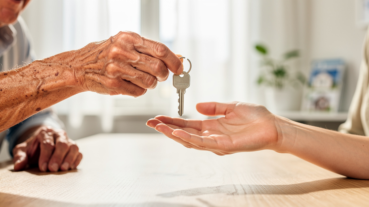 House keys being handed over at a New Zealand property settlement